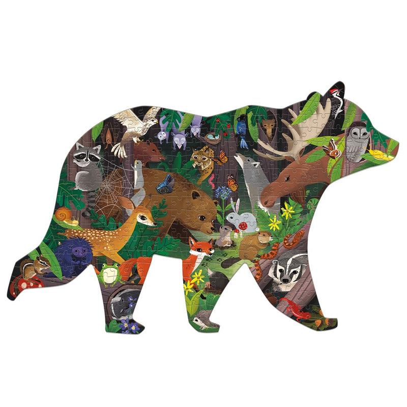 Bear-Shaped 300-piece Woodland Puzzle
