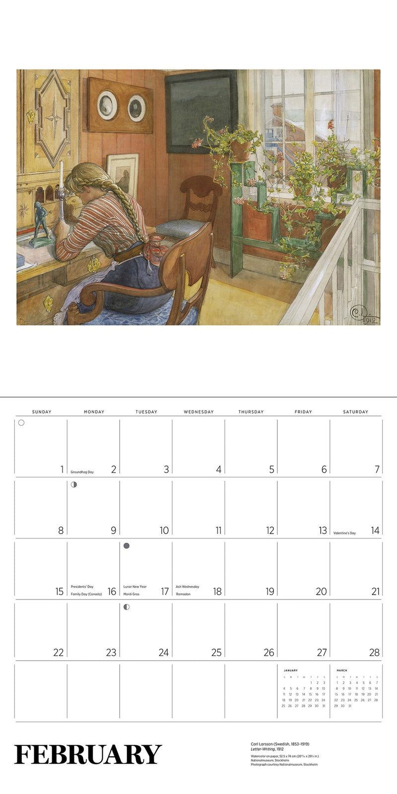 Carl Larsson 2026 Wall Calendar (coming July)