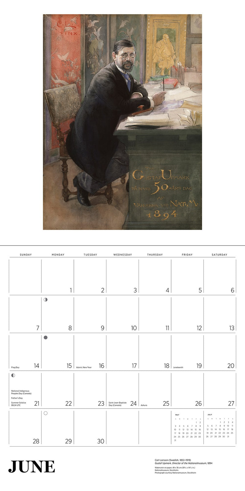 Carl Larsson 2026 Wall Calendar (coming July)