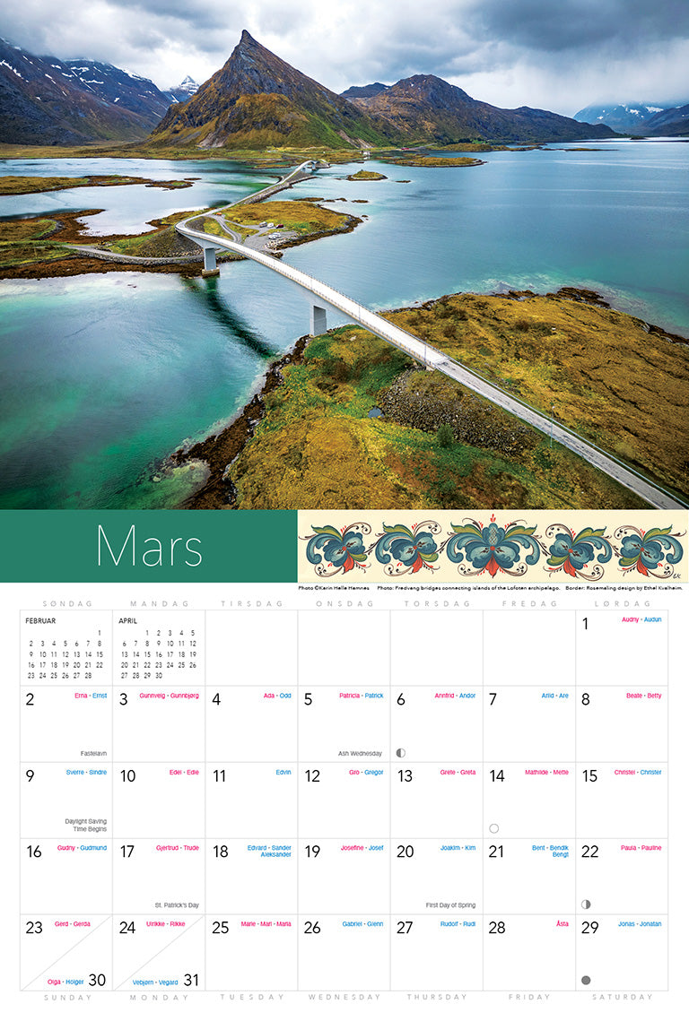 Splendor of Norway 2025 Calendar