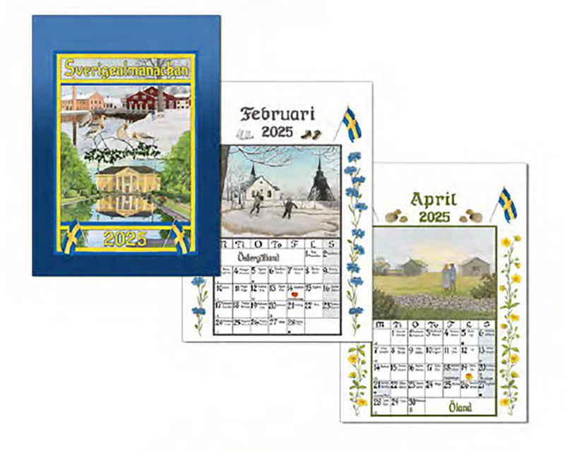 Sverigealmanackan 2025 Small Wall Calendar