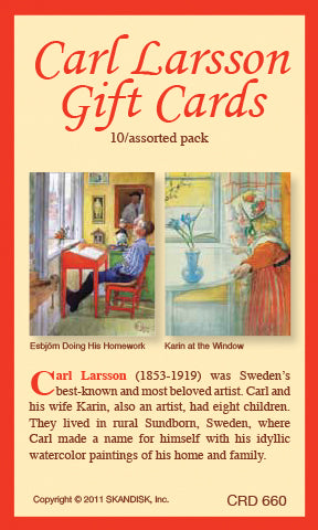 Carl Larsson Gift Enclosure Cards