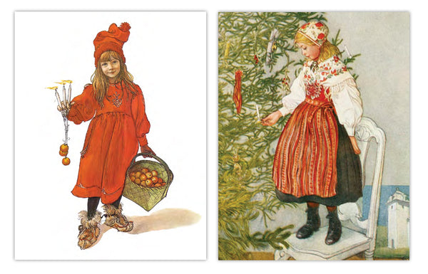 Carl Larsson Christmas Gift Enclosure Cards