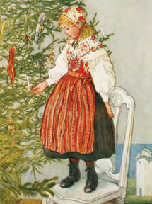 Carl Larsson Christmas Gift Enclosure Cards