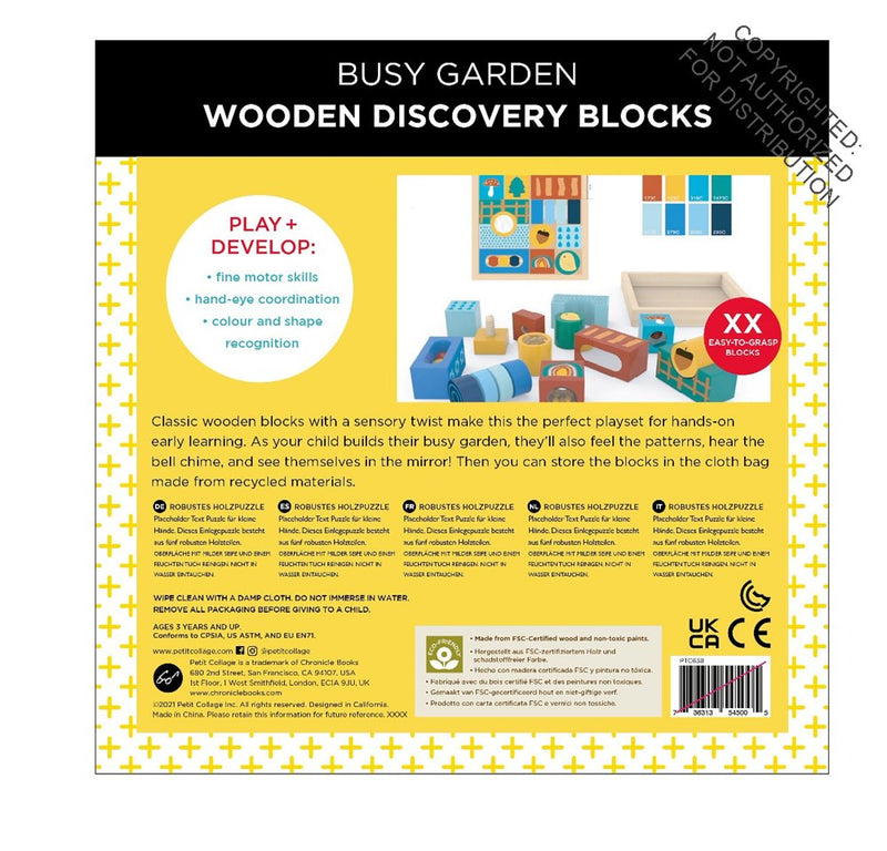 Busy Garden Wooden Discovery Blocks