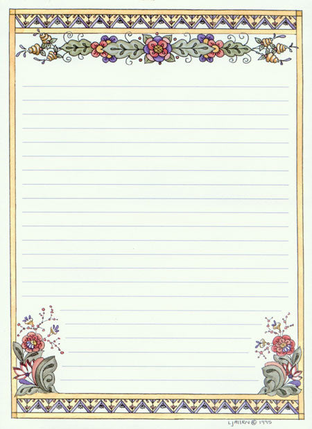 Floral Two Lined Notepad