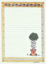 Floral One Lined Notepad