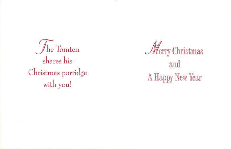 Tomten Shares Porridge Christmas Cards