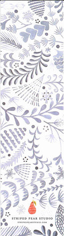 Blue & White Floral Bookmark