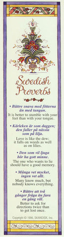 Swedish Proverbs Bookmark (Blue)