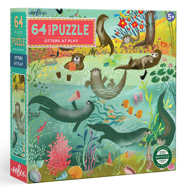 Otters at Play 64-Piece Puzzle