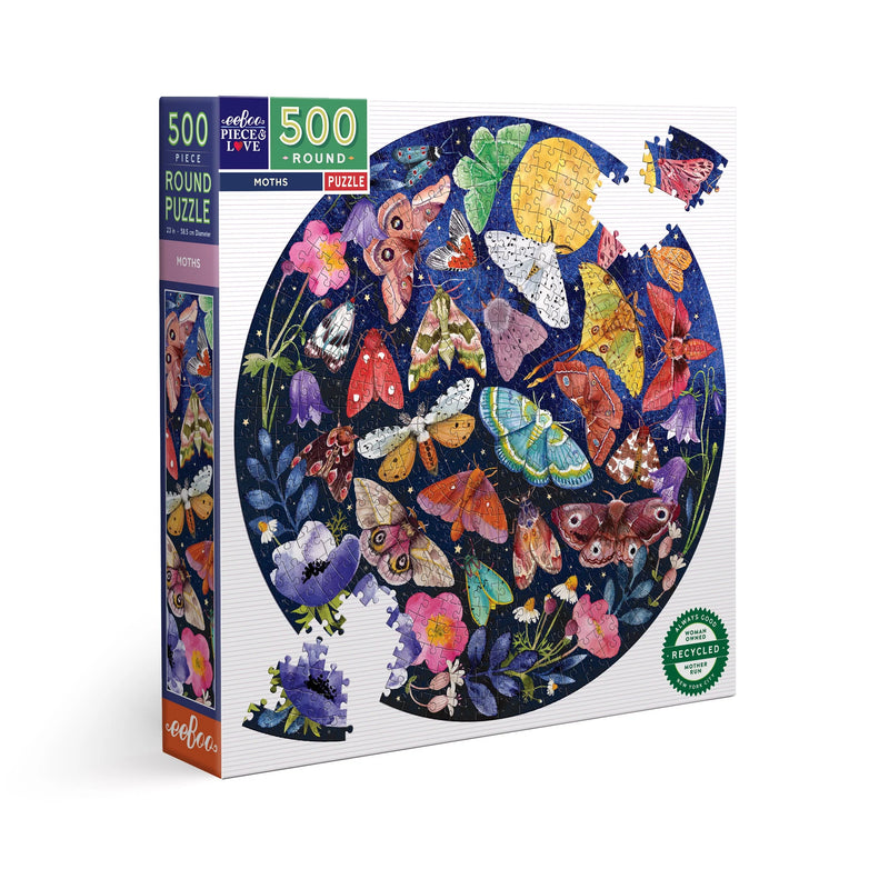 Moths 500-Piece Round Puzzle