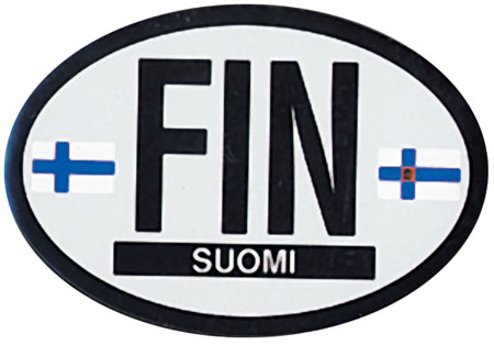 F Finland Oval Decal