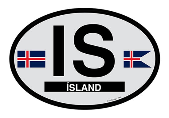 IS Iceland Oval Decal